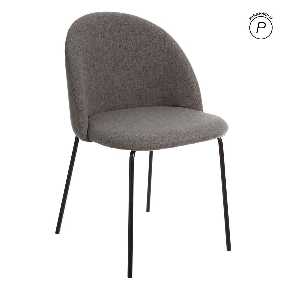 SILLA GRIS TEJIDO-METAL MODERNO SALÓN 50 X 54 X 78 SILLA GRIS TEJIDO-METAL MODERNO SALÓN 50 X 54 X 78