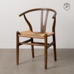 SILLA MARRÓN MADERA DE OLMO SALÓN 56 X 48 X 78 CM
