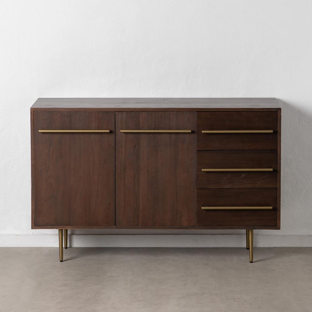 APARADOR MARRÓN MADERA-HIERRO SALÓN 130 X 45 X 83