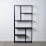 ESTANTERÍA NEGRO ACERO 90 X 30 X 188 CM