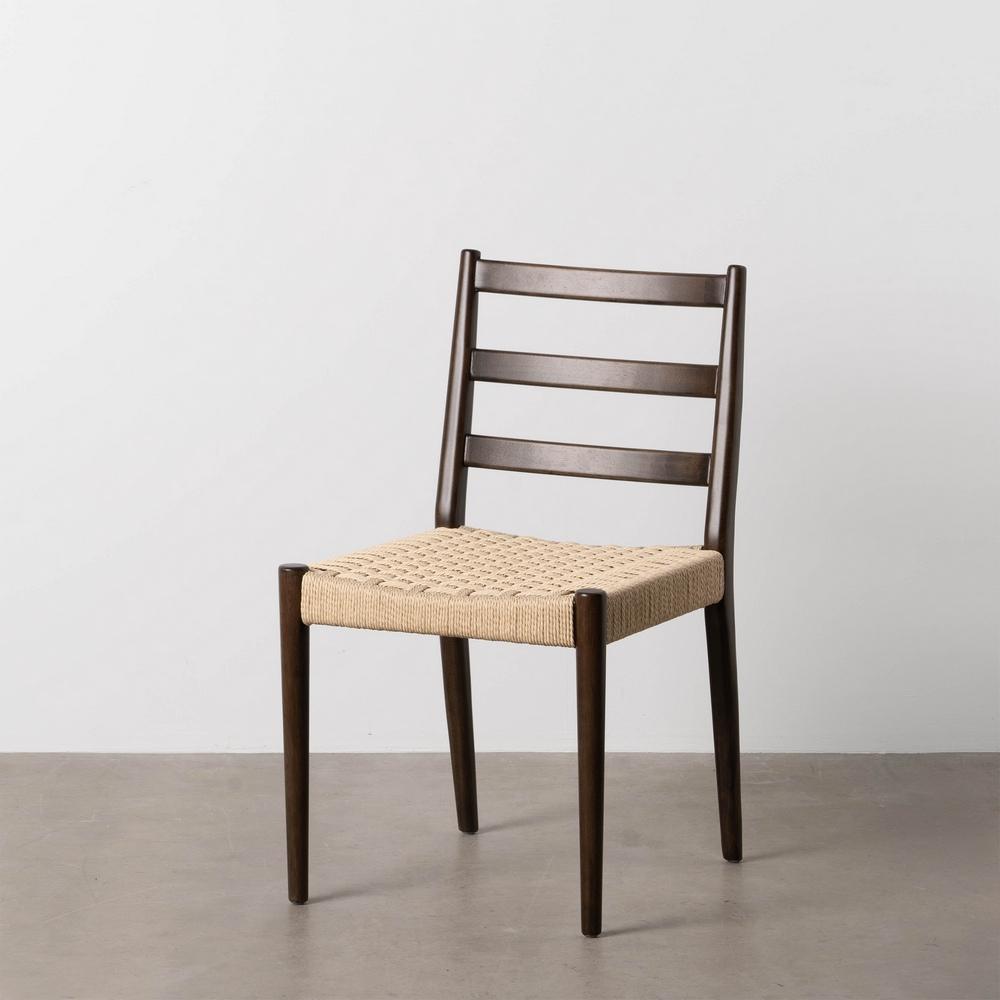 SILLA MARRÓN MADERA / FIBRA SALÓN 44 X 50 X 80 CM