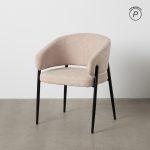 SILLA BEIGE TEJIDO-METAL CONTRACT 60 X 57 X 79 CM