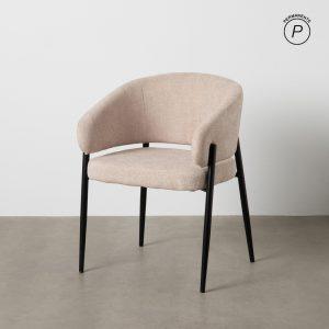 SILLA BEIGE TEJIDO-METAL CONTRACT 60 X 57 X 79 CM