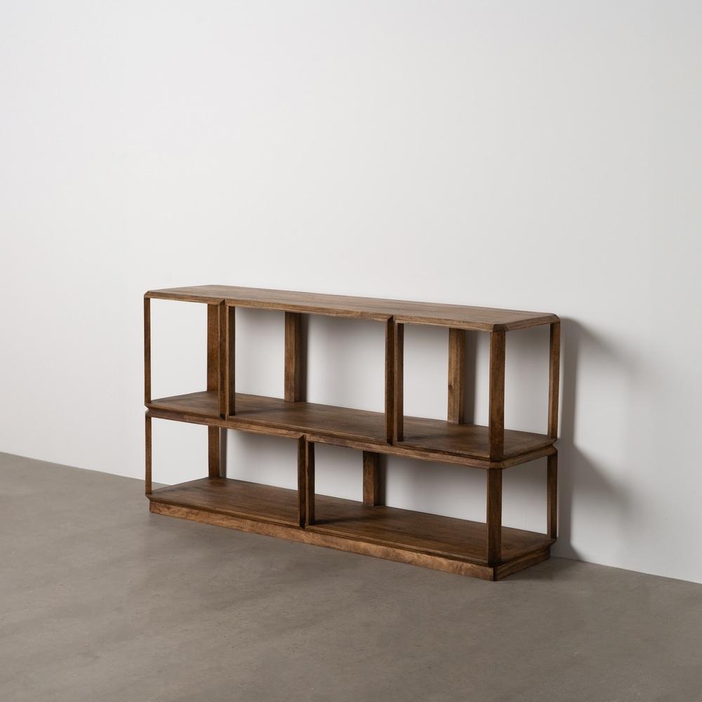 ESTANTERÍA MARRÓN MADERA DE MANGO SALÓN 160 X 42 X 85 CM ESTANTERÍA MARRÓN MADERA DE MANGO SALÓN 160 X 42 X 85 CM