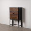 ARMARIO MARRÓN-NEGRO MADERA SALÓN 90 X 40 X 150 CM