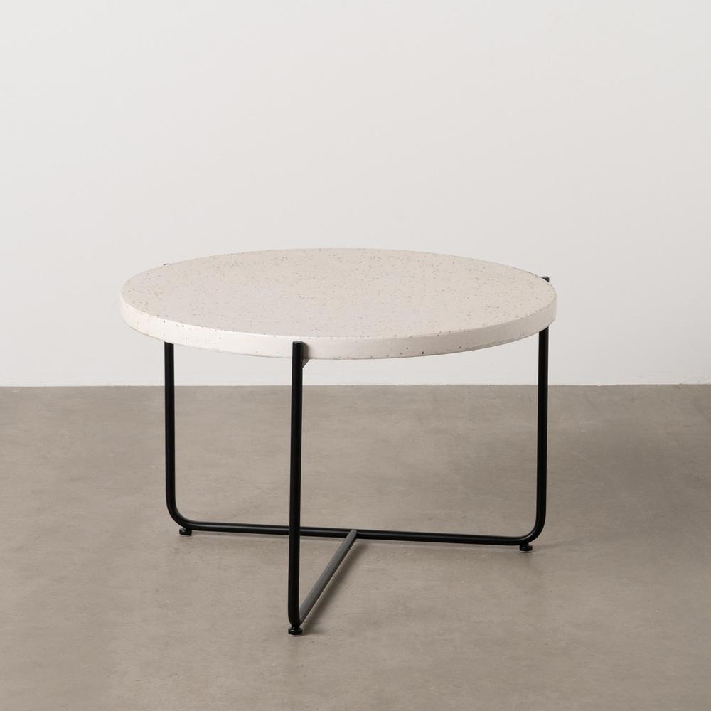 MESA CENTRO BEIGE-NEGRO MAGNESIO 68 X 68 X 44 CM MESA CENTRO BEIGE-NEGRO MAGNESIO 68 X 68 X 44 CM