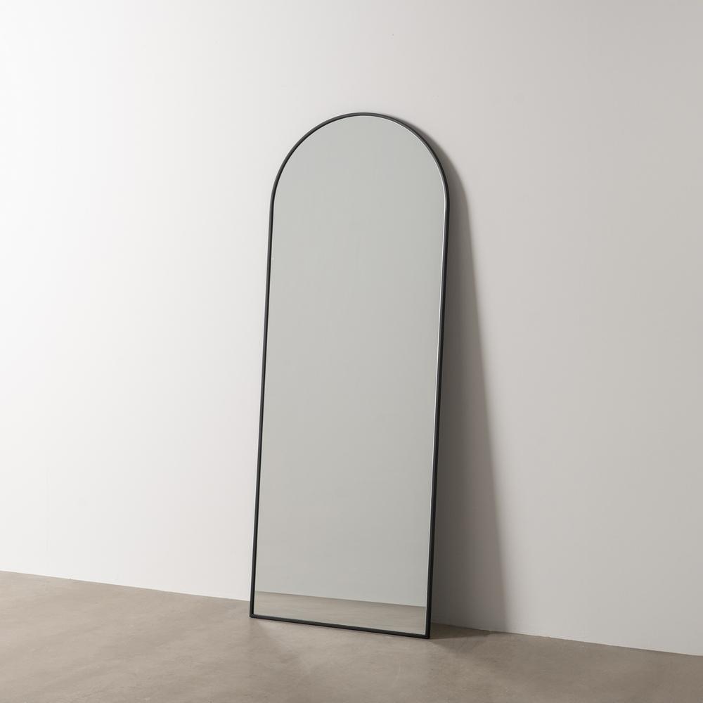 ESPEJO NEGRO METAL-CRISTAL DECORACIÓN 64 X 2 X 170 CM