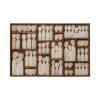 MURAL PARED FIGURAS MARRÓN MADERA 120 X 80 X 6 CM