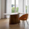 MESA COMEDOR BLANCO-MARRÓN DM-CERÁMICA 180 X 90 X 75 CM