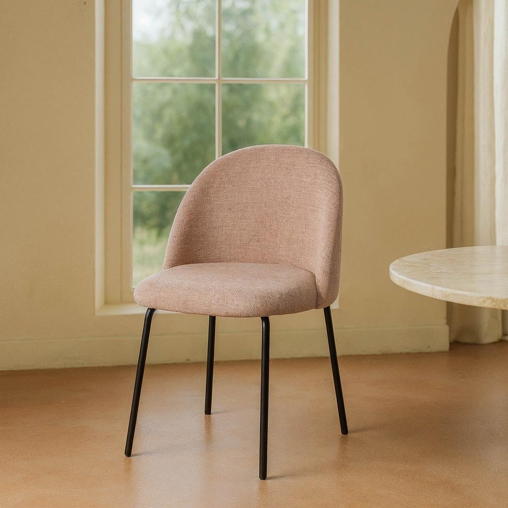 SILLA ROSA TEJIDO-METAL CONTRACT 49 X 48 X 80 CM