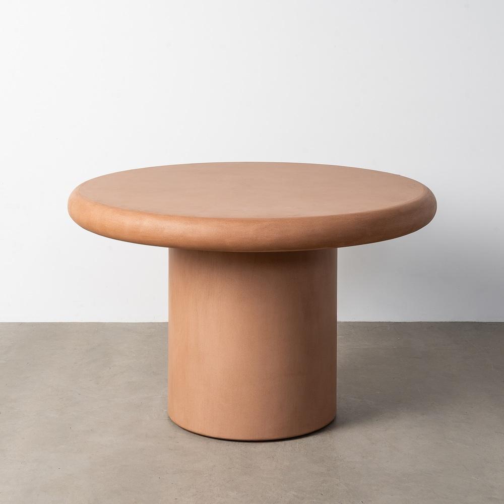 MESA COMEDOR TEJA DM-MICROCEMENTO SALÓN 120 X 120 X 76 CM