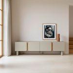 MUEBLE TV TAUPE DM SALÓN 180 X 40 X 50 CM