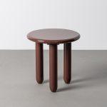 MESA AUXILIAR LACADO GRANATE DM SALÓN 50 X 50 X 50