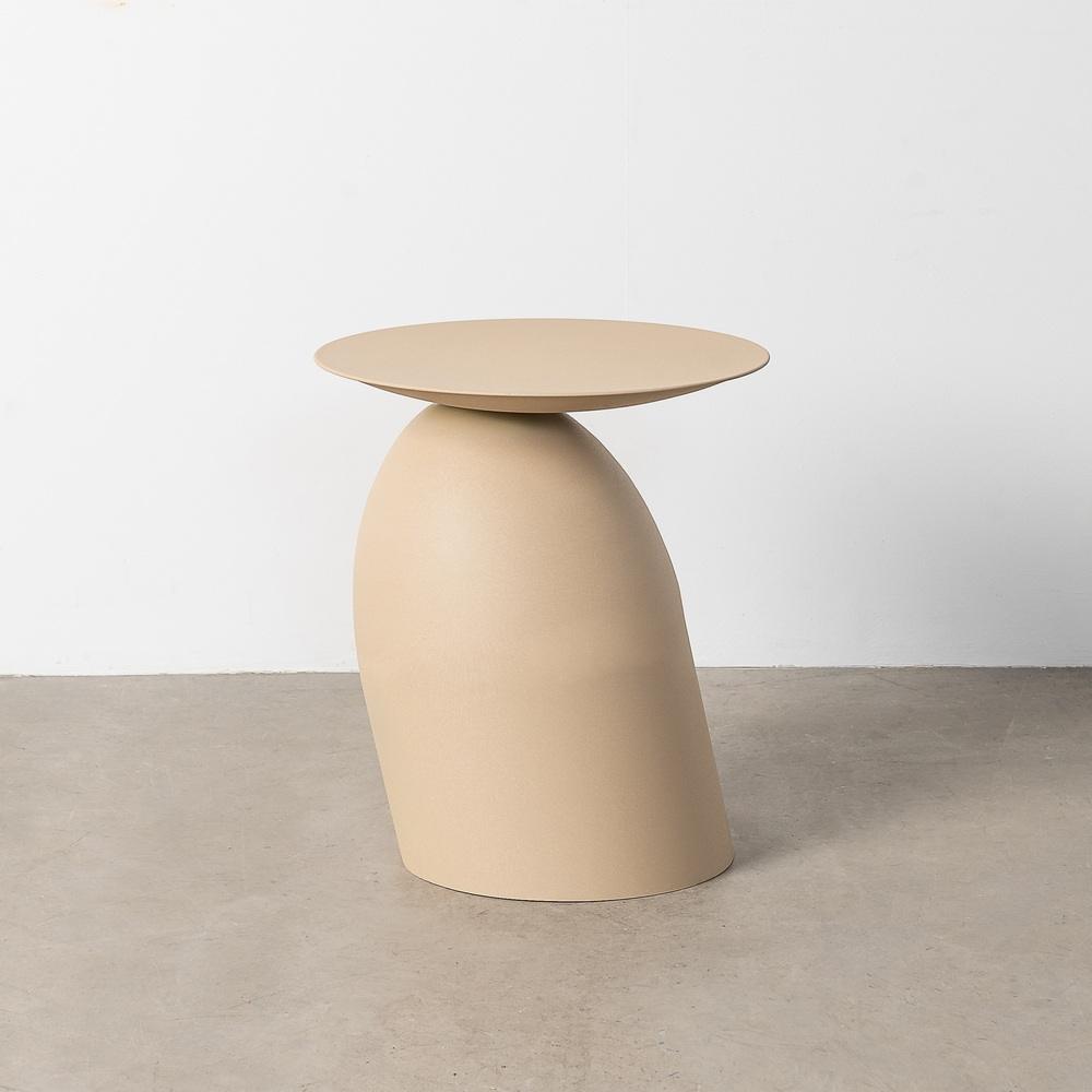 MESITA BEIGE ACERO 46 X 46 X 51 CM MESITA BEIGE ACERO 46 X 46 X 51 CM