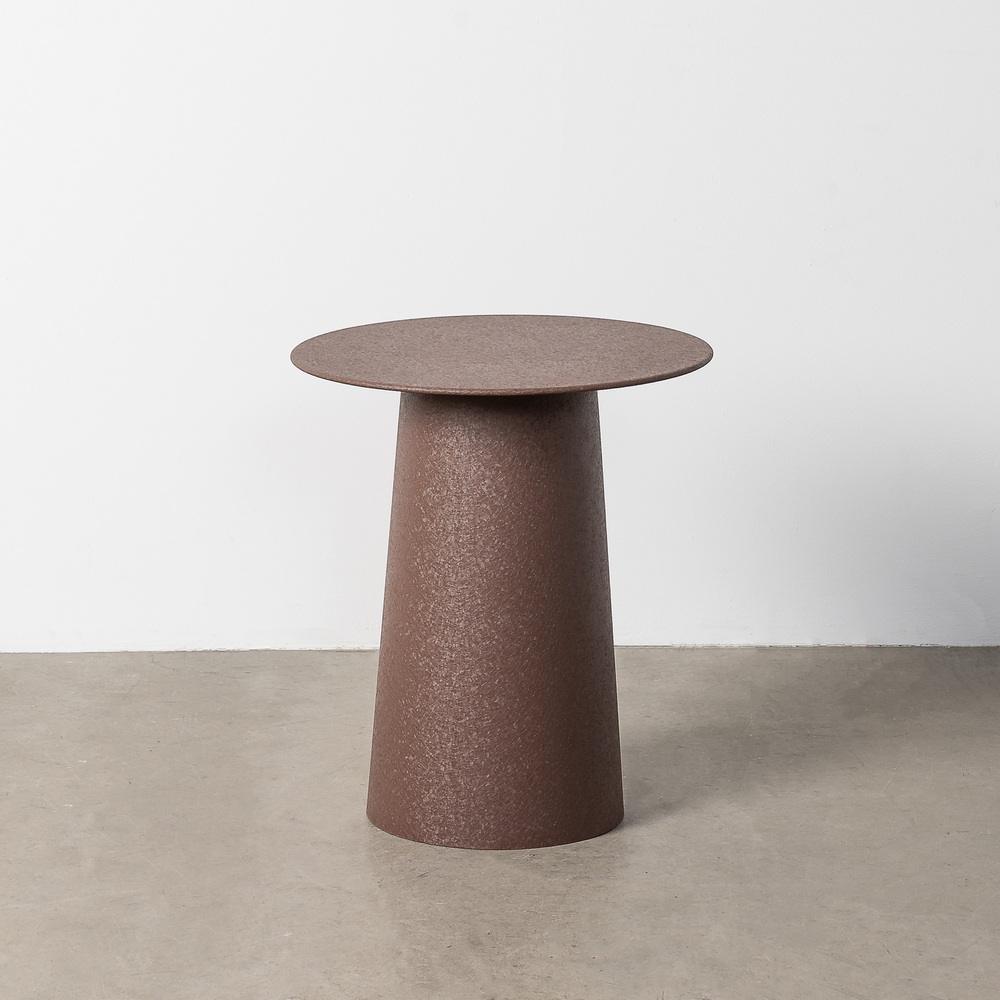 MESA CENTRO MARRÓN ACERO 45 X 45 X 51 CM