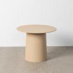 MESA CENTRO BEIGE ACERO 58 X 58 X 48 CM