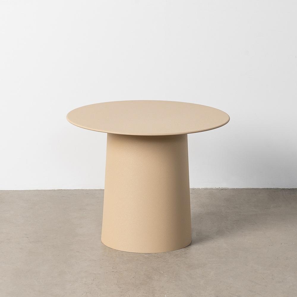 MESA CENTRO BEIGE ACERO 58 X 58 X 48 CM