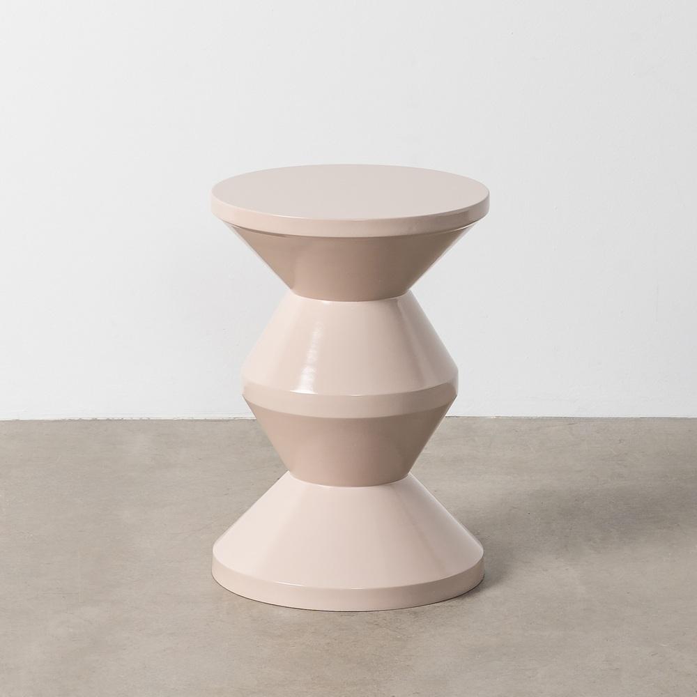 MESA AUXILIAR BLANCO METAL DECORACIÓN 33 X 33 X 47 CM