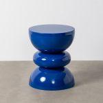 MESA AUXILIAR AZUL METAL DECORACIÓN 38 X 38 X 47 CM