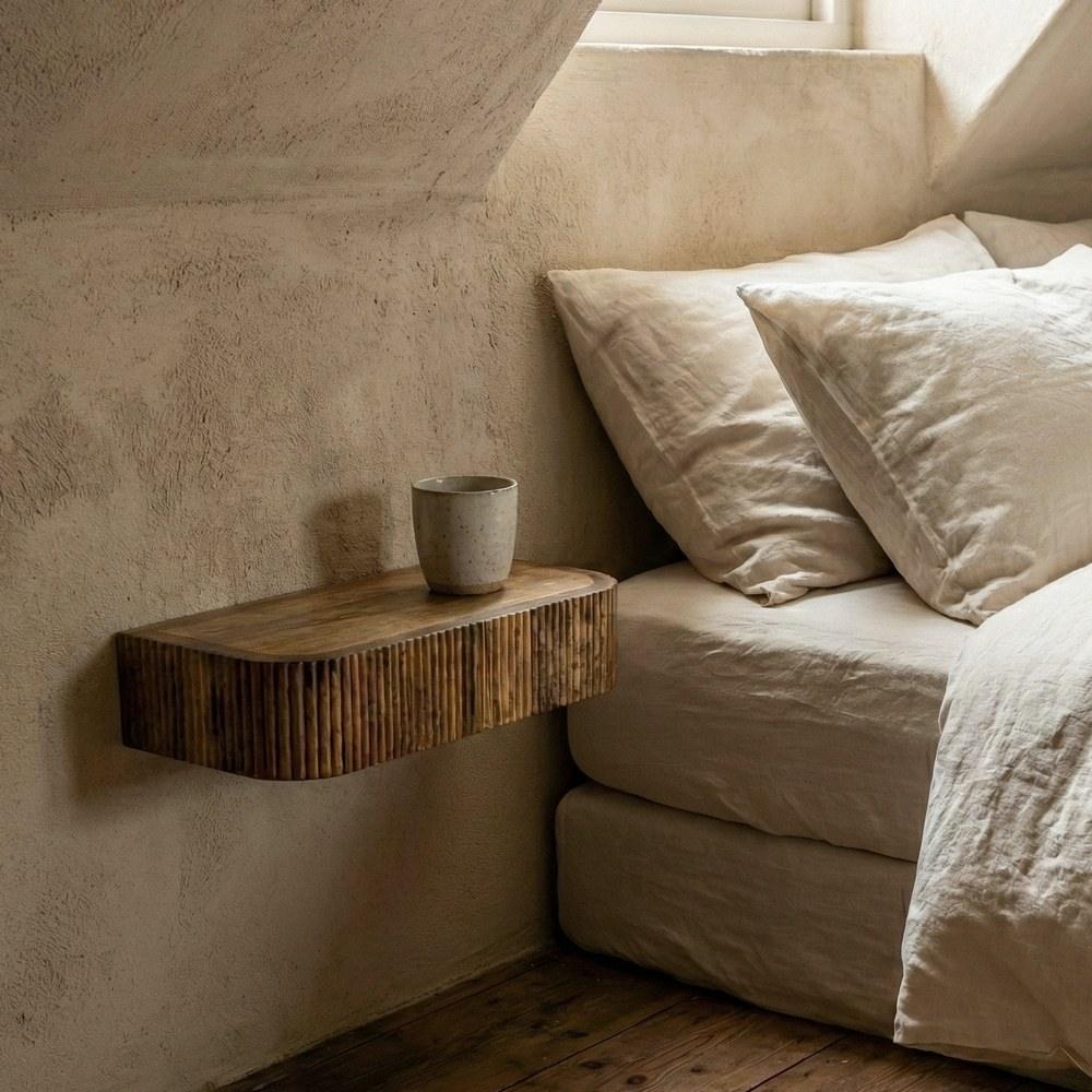MESITA MIEL MADERA DE MANGO 35 X 15 X 7