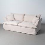 SOFÁ 3 PLAZAS CREMA TEJIDO 221 X 103 X 72 CM