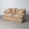 SOFÁ 2 PLAZAS BEIGE OSCURO TEJIDO 181 X 103 X 72 CM
