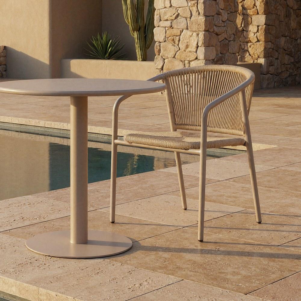 SILLA APILABLE ALUMINIO-RATTÁN PE 57 X 60 X 77 SILLA APILABLE ALUMINIO-RATTÁN PE 57 X 60 X 77