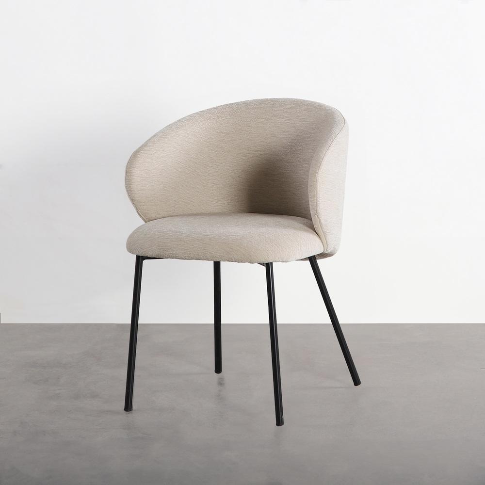 SILLA BEIGE TEJIDO-METAL CONTRACT 56
