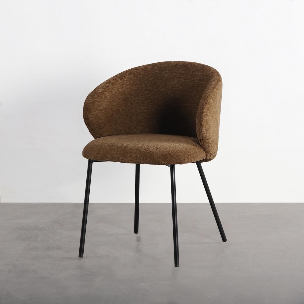 SILLA MARRÓN TEJIDO-METAL CONTRACT 56