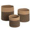S/3 CESTA CUERDA NEGRO 30 X 30 X 30 CM