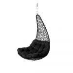 SILLA LÁGRIMA DIDO RATÁN NEGRO 82 X 84 X 132 CM