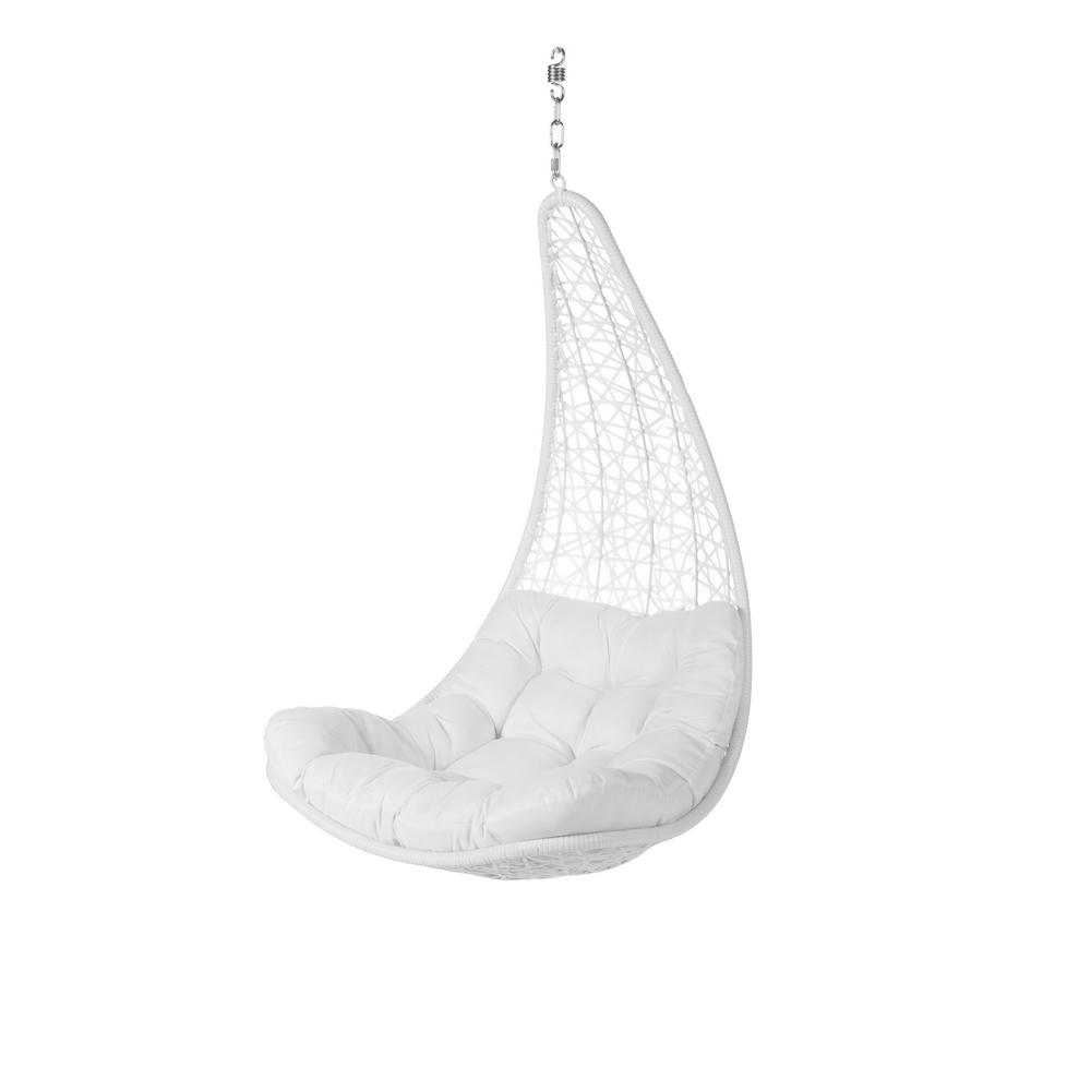 SILLA LÁGRIMA DIDO RATÁN BLANCO 82 X 84 X 132 CM