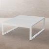 MESA BAJA IO 100 CM ALUMINIO BLANCO 100 X 100 X 45 CM MESA BAJA IO 100 CM ALUMINIO BLANCO 100 X 100 X 45 CM