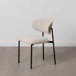 SILLA CREMA TEJIDO-METAL SALÓN 50 X 54 X 73