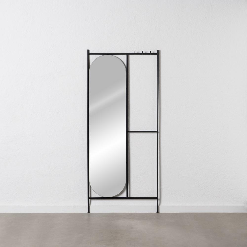 ESPEJO PERCHERO NEGRO METAL DECORACIÓN 70 X 4 X 160