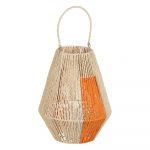FAROL PORTAVELAS CREMA-NARANJA 31