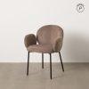 SILLA TAUPE TEJIDO-METAL 66 X 60 X 79 CM