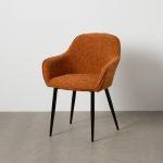 SILLA MARRÓN TEJIDO-METAL CONTRACT 61 X 59