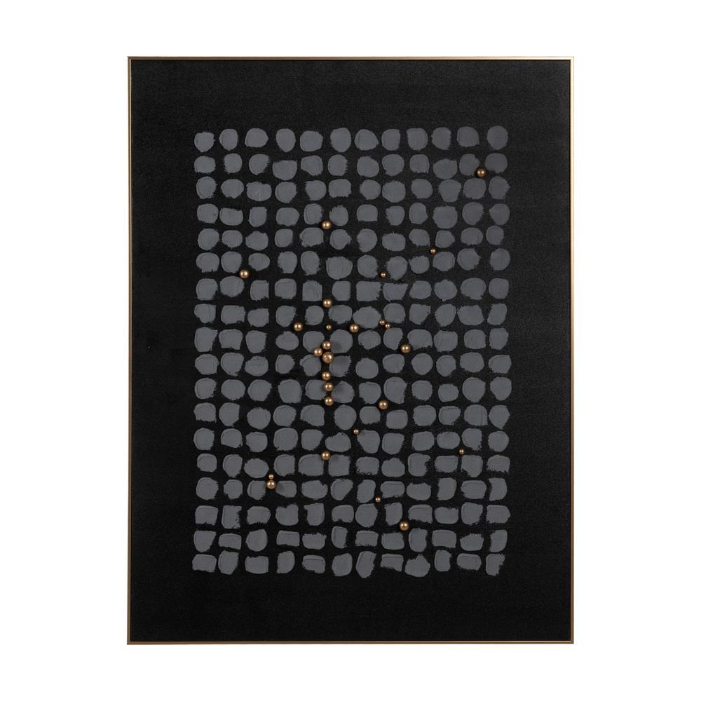 CUADRO ABSTRACTO NEGRO-GRIS PS - LIENZO 90 X 120 CM