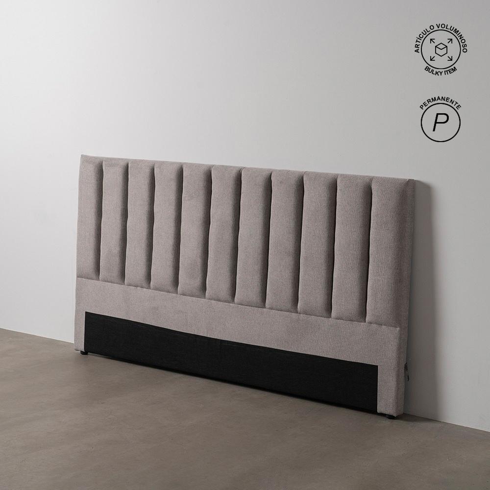 CABECERO GRIS TEJIDO DORMITORIO 190 X 8 X 100 CM