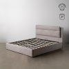 CAMA CANAPÉ GRIS TEJIDO DORMITORIO 191 X 212 X 113 CM