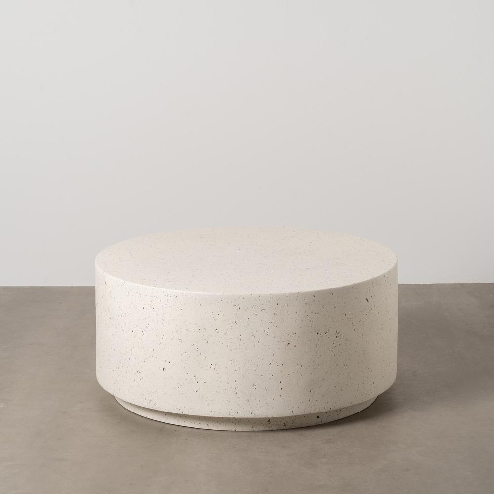 MESA CENTRO BLANCO FIBRA DE MAGNESIO 90 X 90 X 40 CM