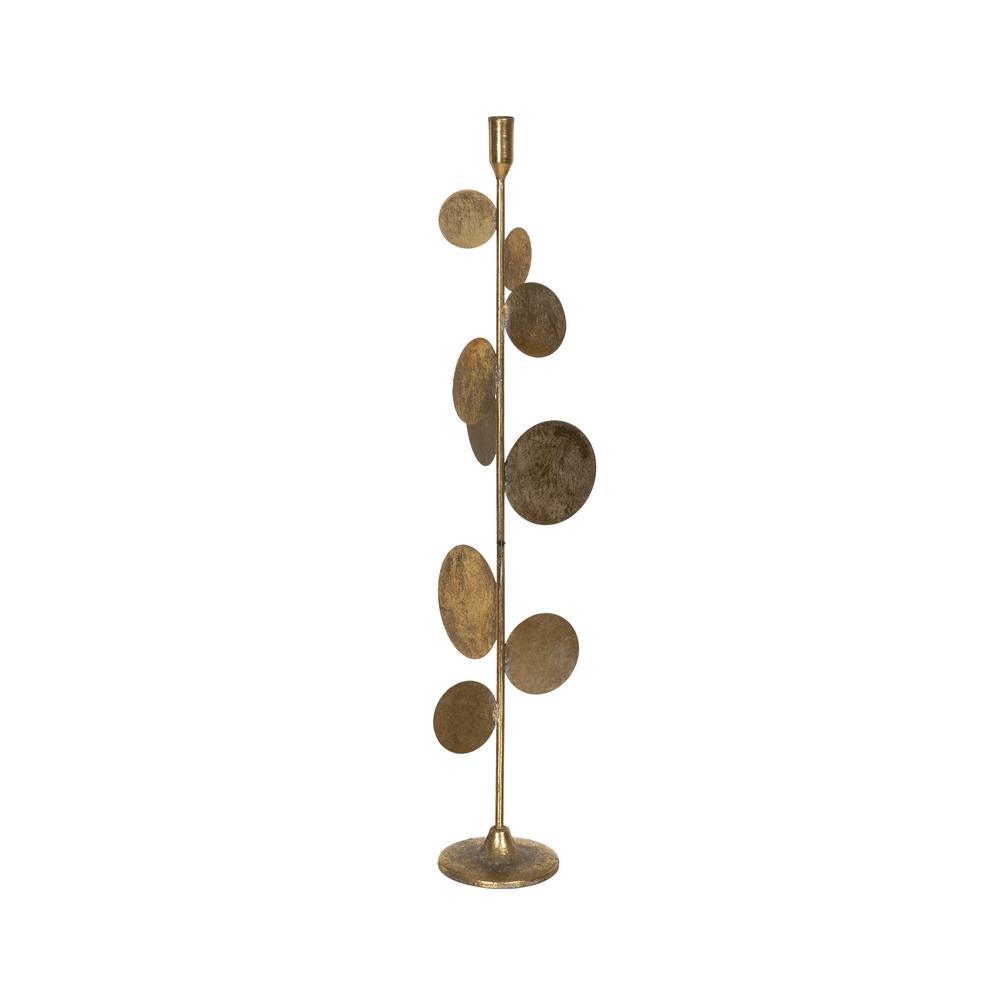 PORTAVELAS ORO METAL DECORACIÓN 18