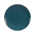 PLATO LLANO AZUL STONEWARE COCINA 26 X 26 X 3 CM