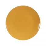 PLATO LLANO MOSTAZA STONEWARE COCINA 26 X 26 X 3 CM