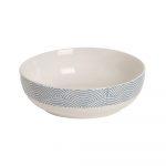 PLATO HONDO ORIENTAL BLANCO-AZUL 18