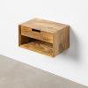 MESITA FLOTANTE MIEL MADERA DE MANGO 40 X 25 X 23 CM