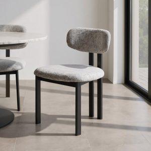 SILLA GRIS TEJIDO-METAL 50 X 47 X 81 CM