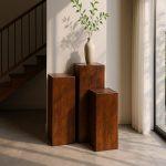 S/3 PEANA MADERA DE MANGO SALÓN 28 X 28 X 90 CM