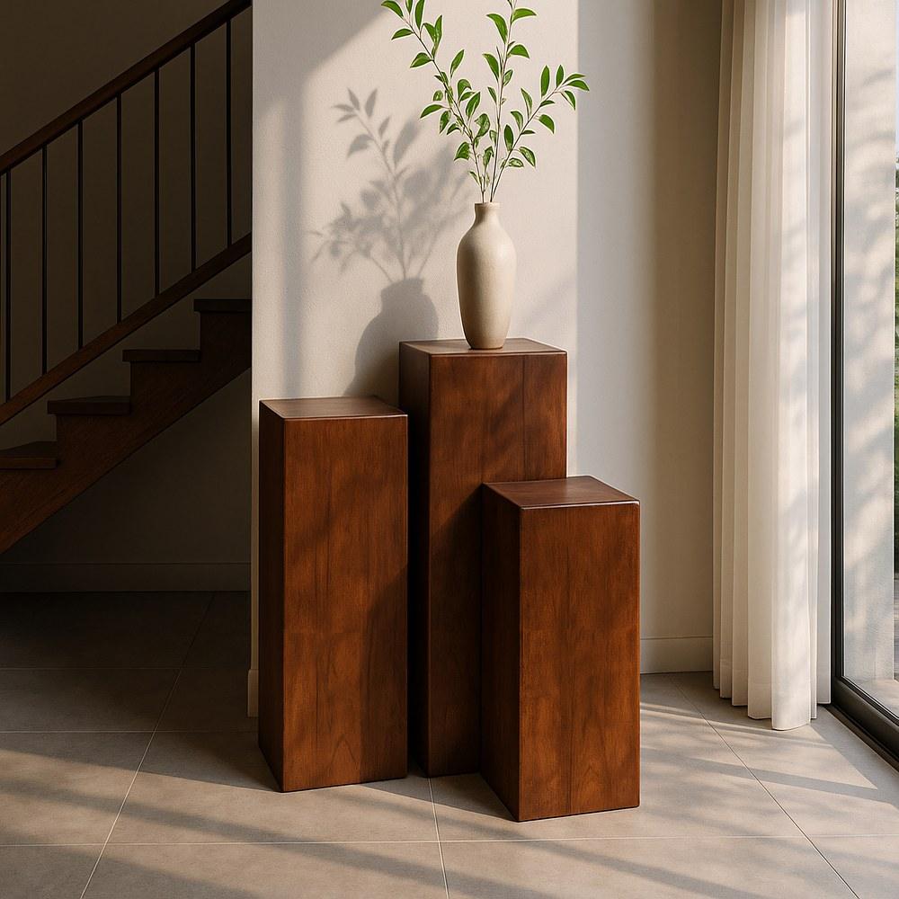 S/3 PEANA MADERA DE MANGO SALÓN 28 X 28 X 90 CM